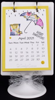 Flip over calendar ~ April Showers – Cindy's Corner