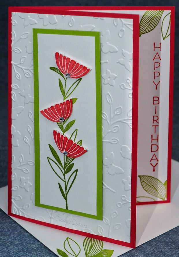 Celebrate with Flowers Easy Fun Fold Birthday Card – Cindy's Corner